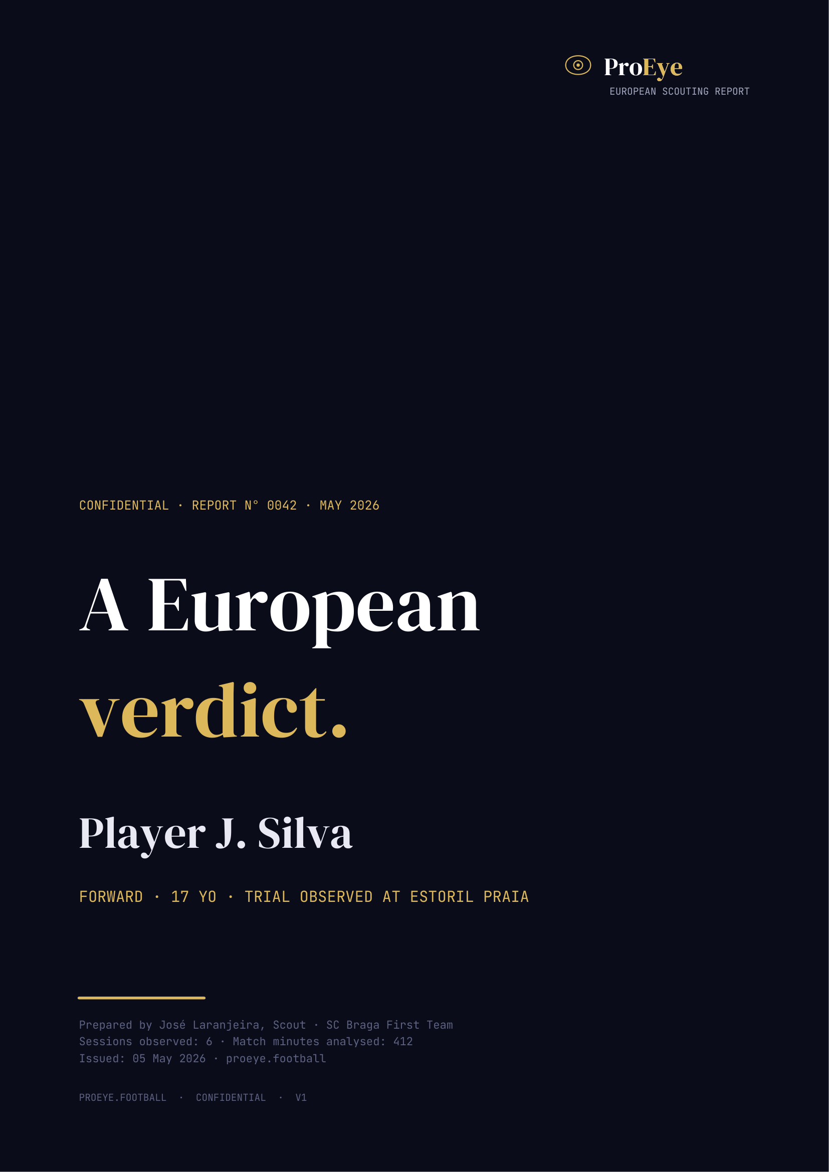 ProEye sample report cover